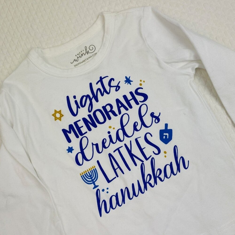 NWT Boutique Brand Sweet Wink Girls 18 - 24 months Hanukkah Holiday Shirt Top